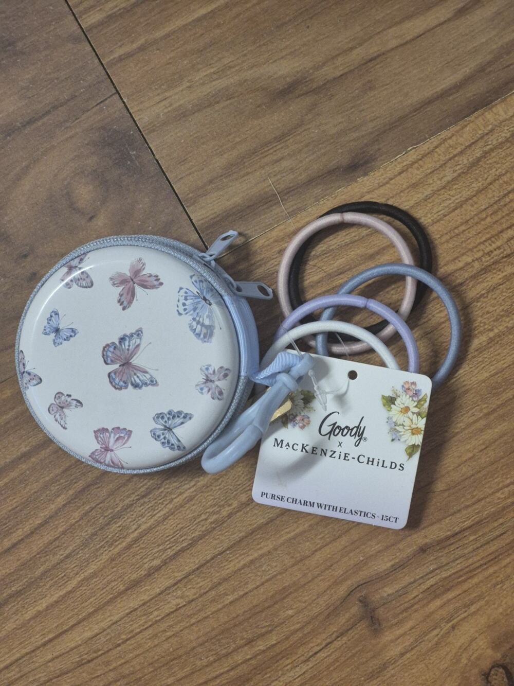 Mackenzie Childs MC x Goody Butterfly Toile Purse Charm Elastic 15 CT New BB